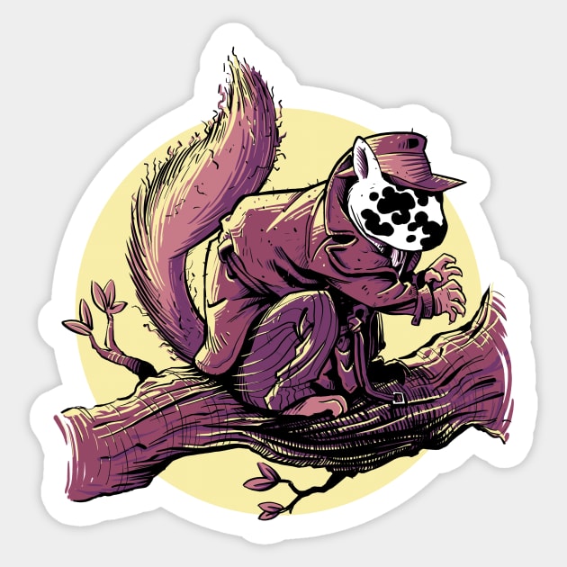 Squirrelschach Sticker by JasonPiperberg